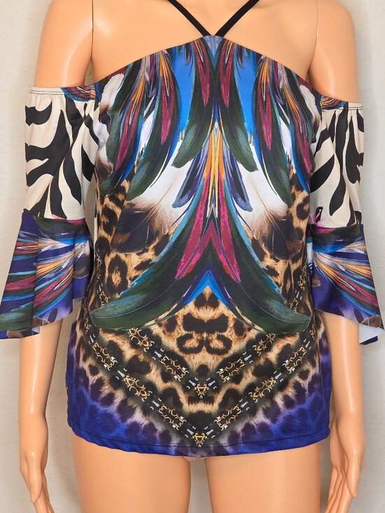 VENUS Tops - Venus Bohemian Style Off Shoulder Blouse, Size Medium